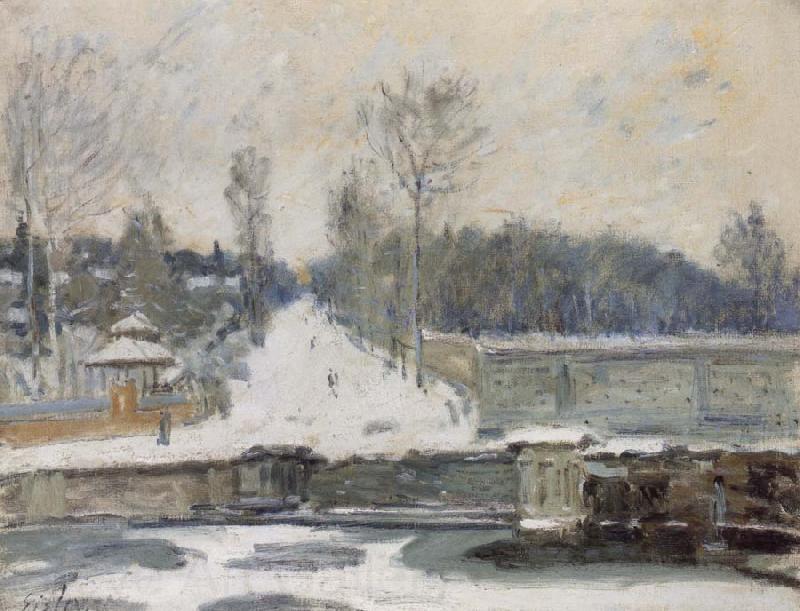 Alfred Sisley The Watering Place at Marly le Roi Norge oil painting art